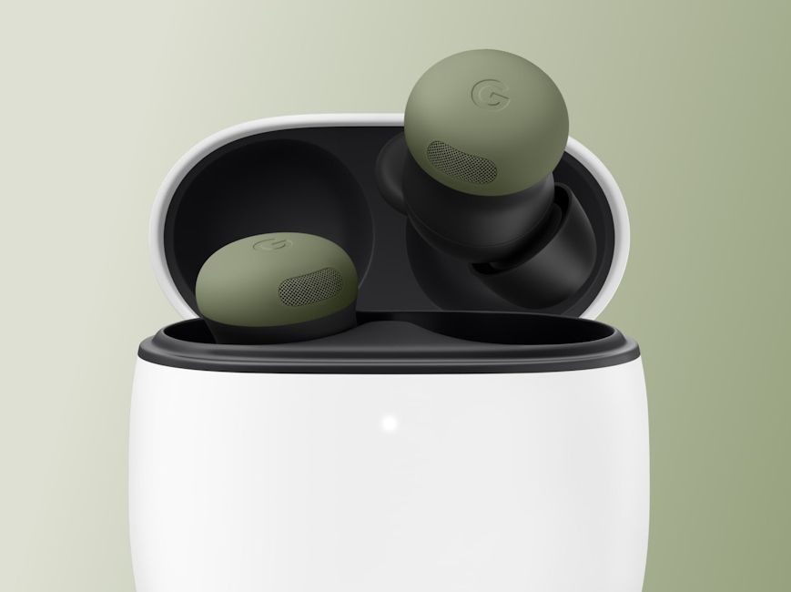 Google Pixel Buds Pro 2 Olive green colourway