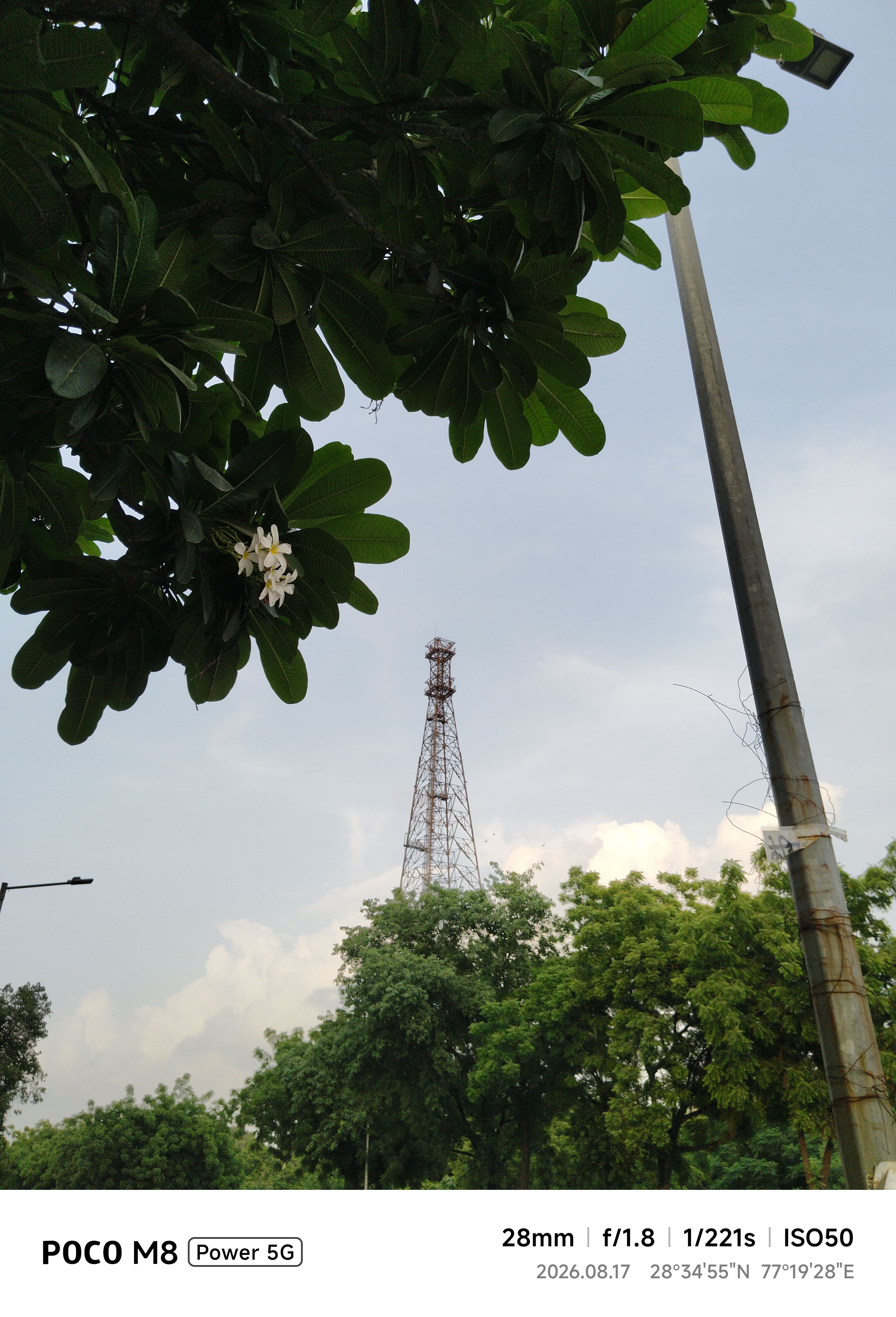 Poco M8 Power 28mm cell tower day time shot Poco M8 Power 28mm cell tower day time shot