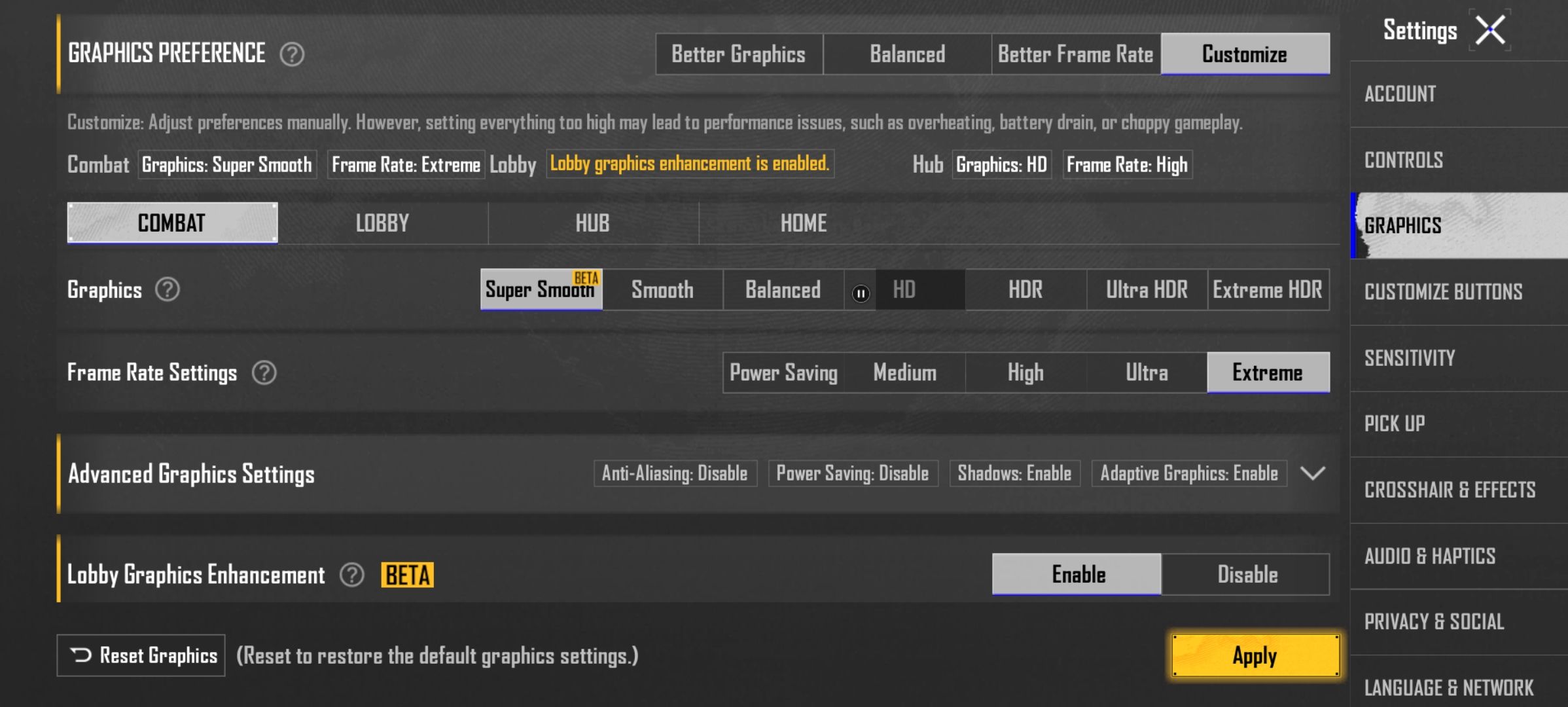 Poco M8 Power BGMI settings Poco M8 Power BGMI settings