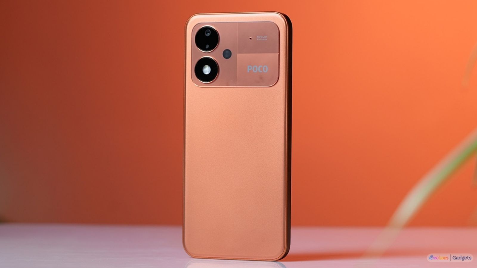 Poco M8 Power back design showcased from the side angle slightly Poco M8 Power back design showcased from the side angle slightly