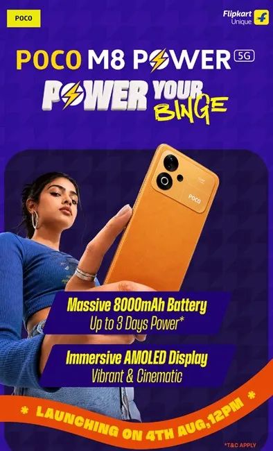 Poco M8 Power India launch date banner image Poco M8 Power India launch date banner image