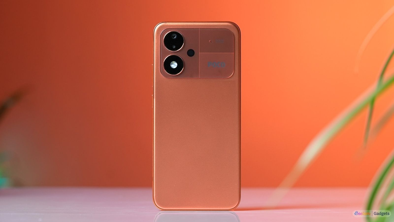 Poco M8 Power back design showcased in orange Poco M8 Power back design showcased in orange