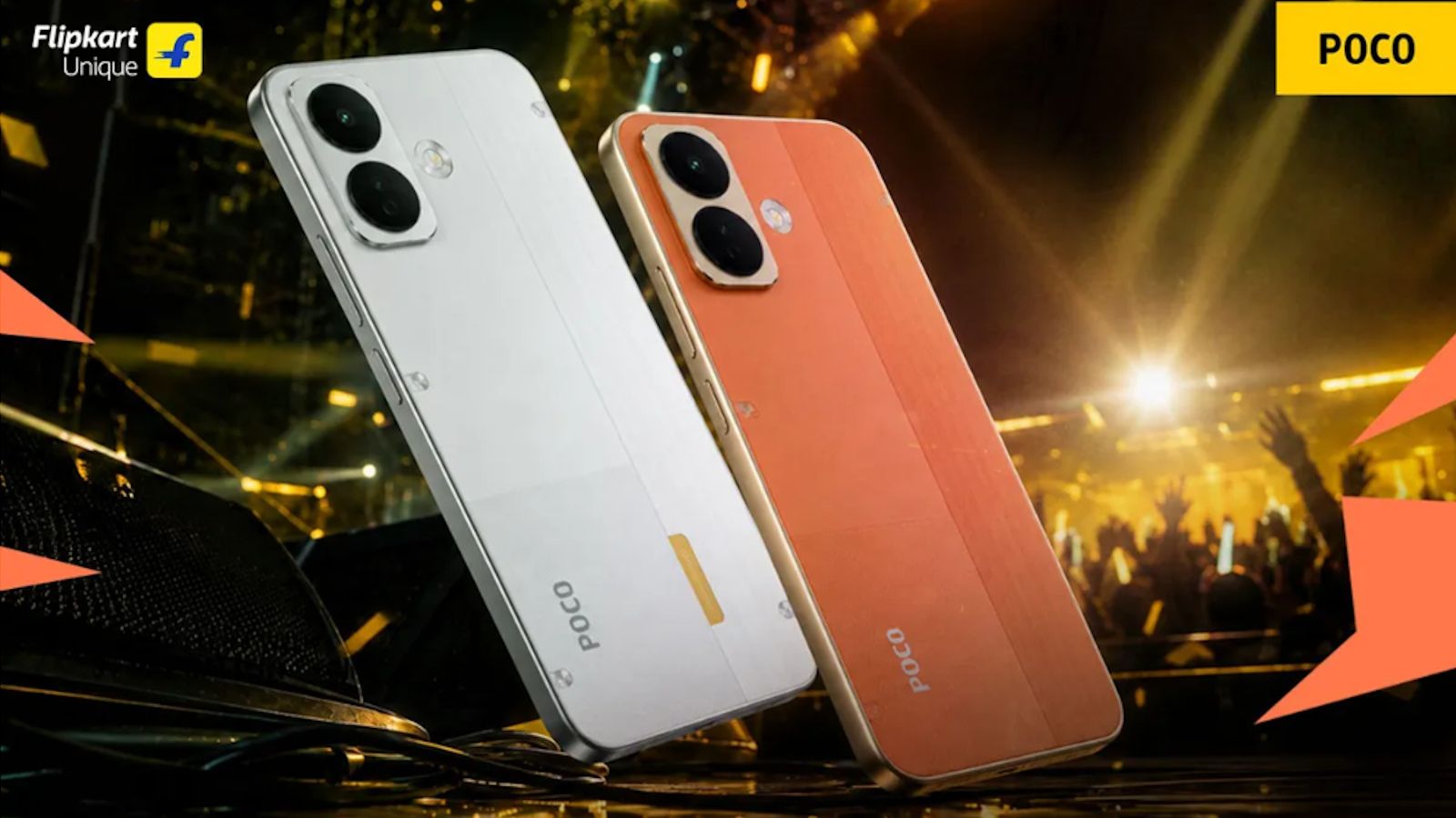 Poco X8 back design showcased in two colourways