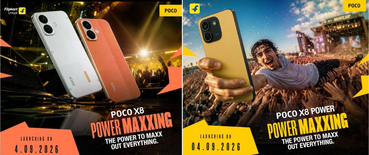 Poco X8 and Poco X8 Power back design showcased in banner images