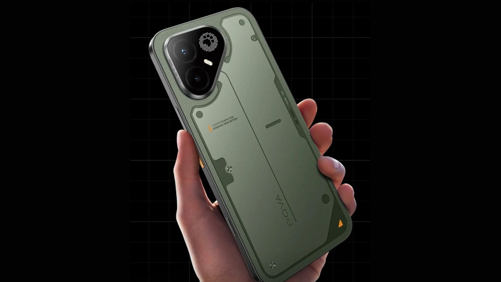 Pova 8 Pro green colourway back design showcased Pova 8 Pro green colourway back design showcased
