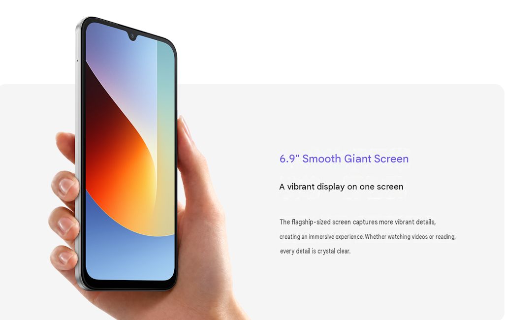 Redmi 17 5G display showcased while in hand