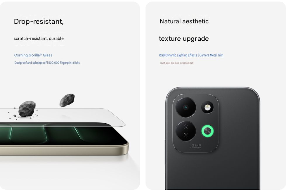 Redmi M100 rear LED lighting showcased