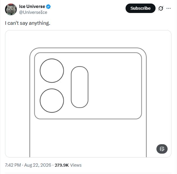 Galaxy S27 Ultra redesign tipped in X post screenshot Galaxy S27 Ultra redesign tipped in X post screenshot