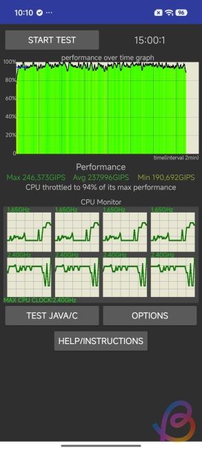 screenshot showing cpu throttling test of snapdragon 6 gen 3 screenshot showing cpu throttling test of snapdragon 6 gen 3