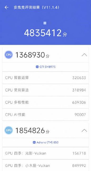 weibo screenshot showing leaked antutu score of snapdragon 8 elite gen 6 pro