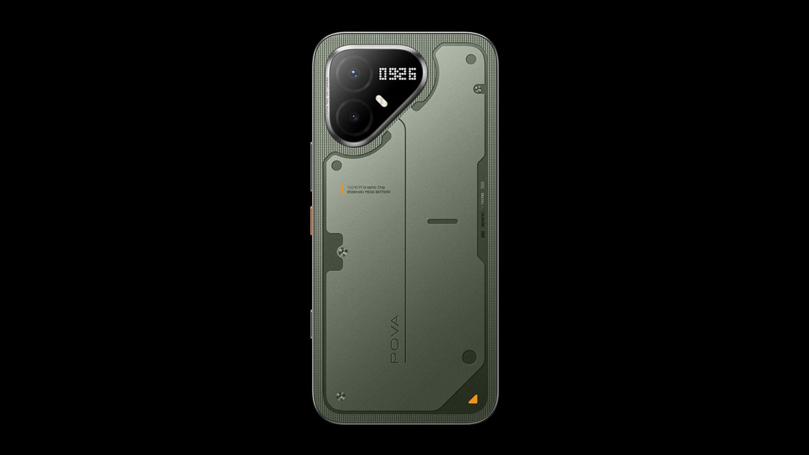 Tecno Pova 8 Pro green colourway back design showcased Tecno Pova 8 Pro green colourway back design showcased