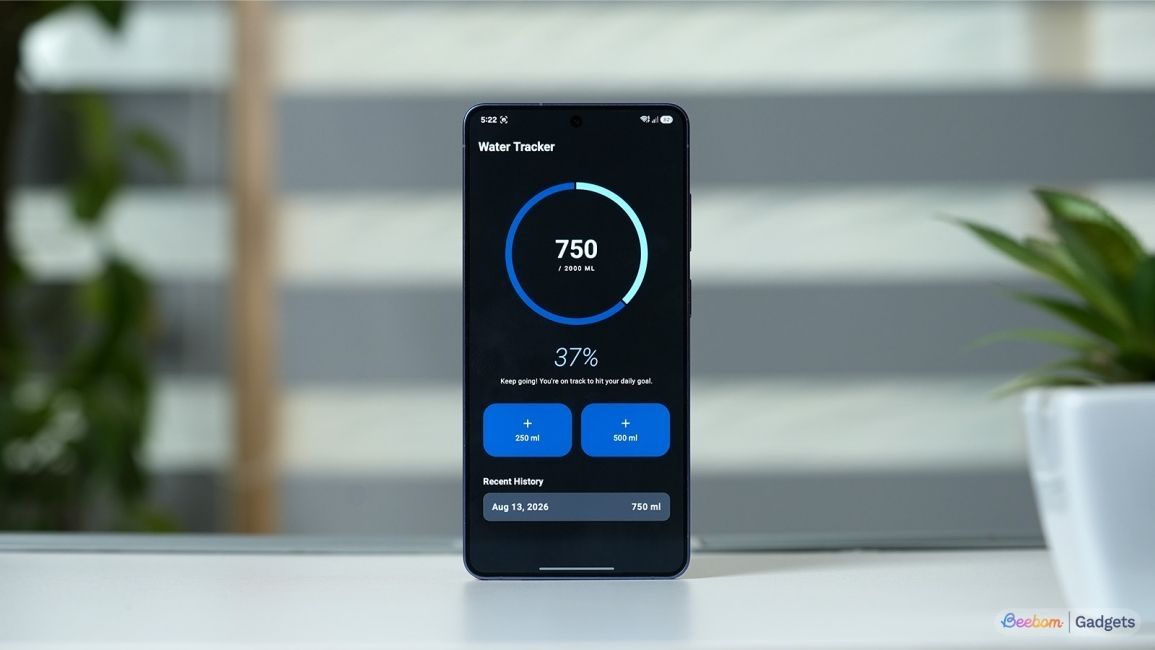 a water tracker app made by ai studio running natively on an android phone a water tracker app made by ai studio running natively on an android phone