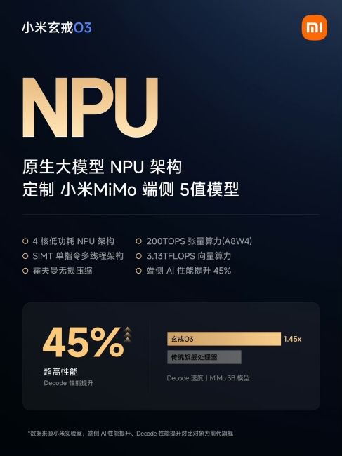 image showing xring o3 npu performance improvements