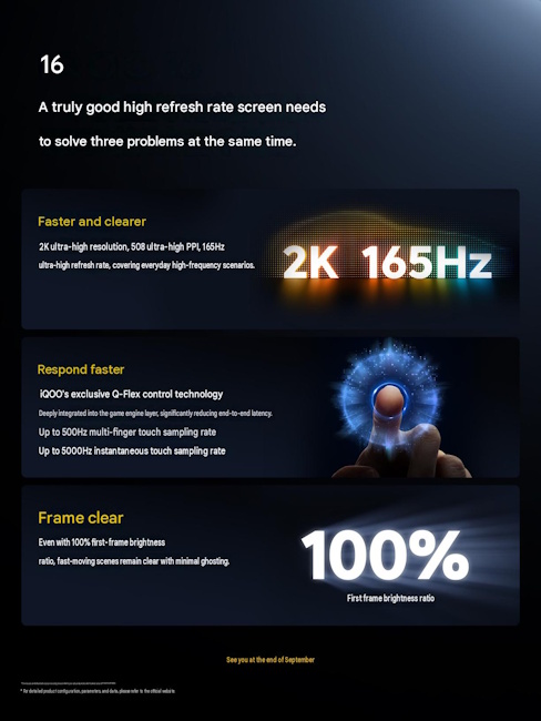 iQOO 16 display specifications