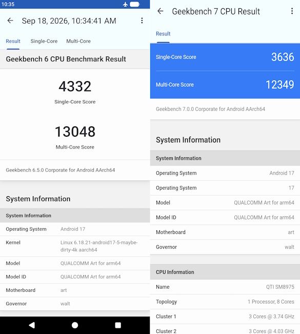 Snapdragon 8 Elite Extreme Gen 6 Geekbench 6 vs Geekbench 7 scores Snapdragon 8 Elite Extreme Gen 6 Geekbench 6 vs Geekbench 7 scores