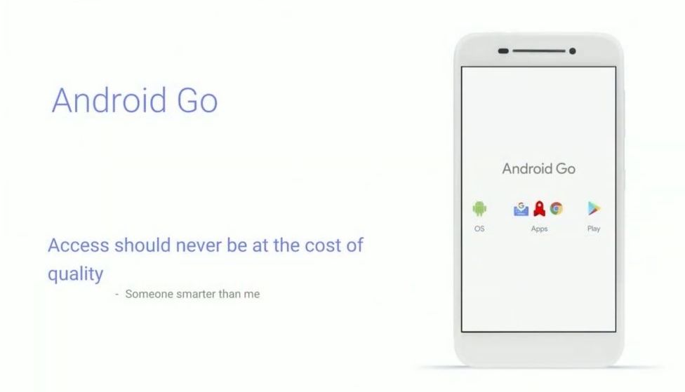 Android Go overview image showed by Google 