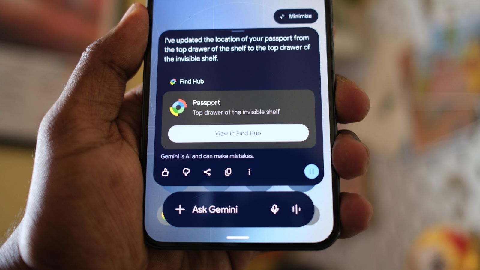 Find Hub rememberd tab for passport