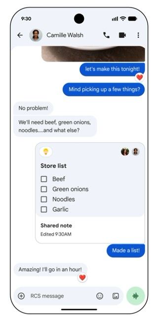 Google Keep integration in Google Messages Google Keep integration in Google Messages