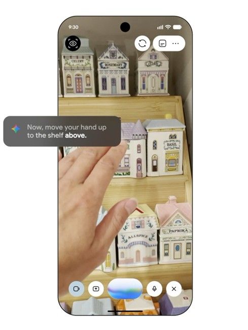 Guided Vision in Gemini guiding user to the location of Oregano Guided Vision in Gemini guiding user to the location of Oregano