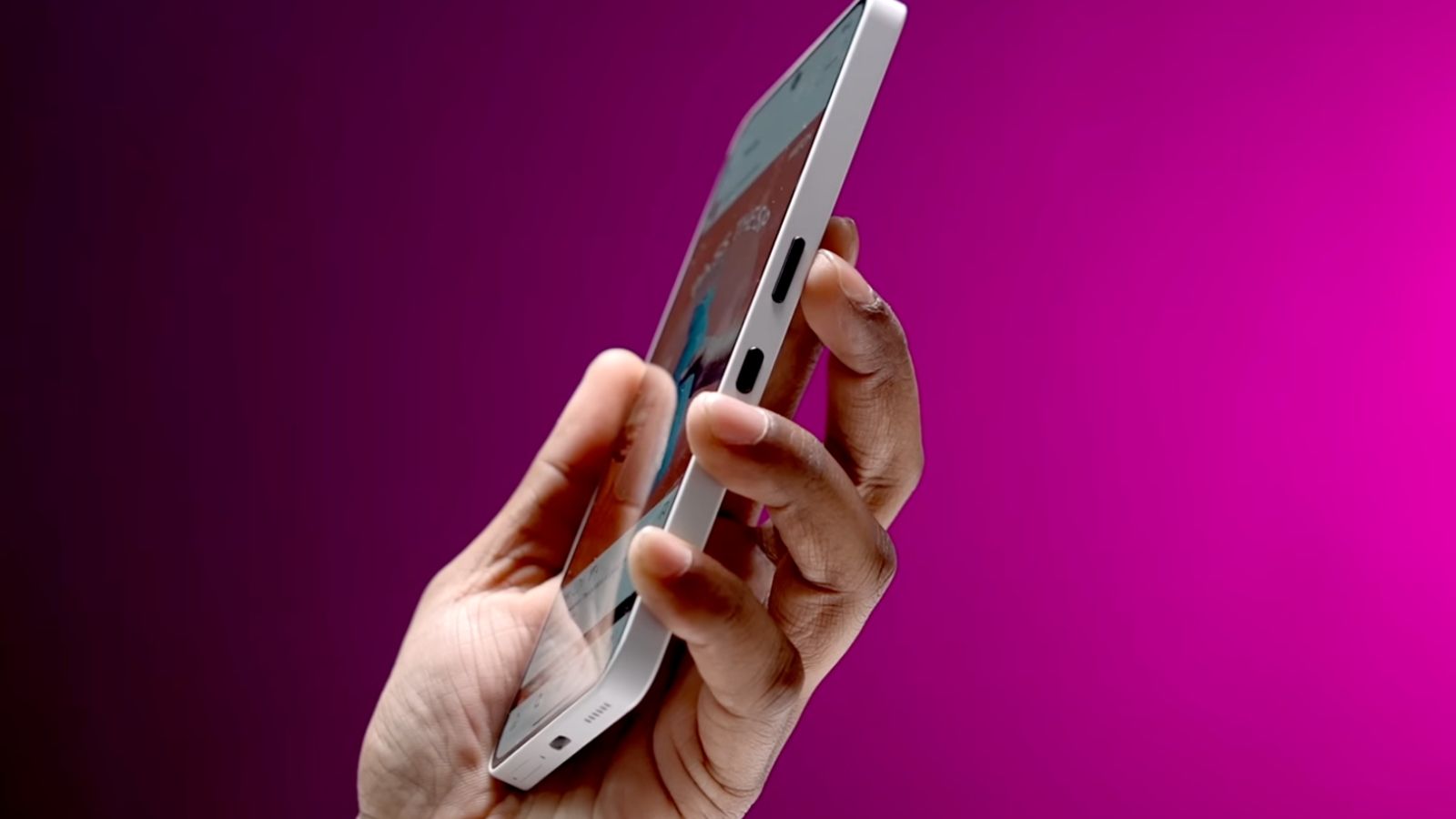 Nothing phone held in hands showing the essential key
