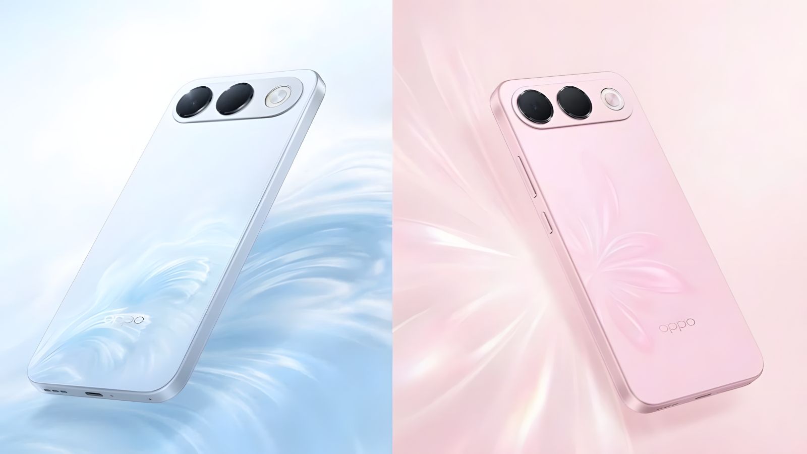 Oppo A7 Pro in Blue and Pink colourways