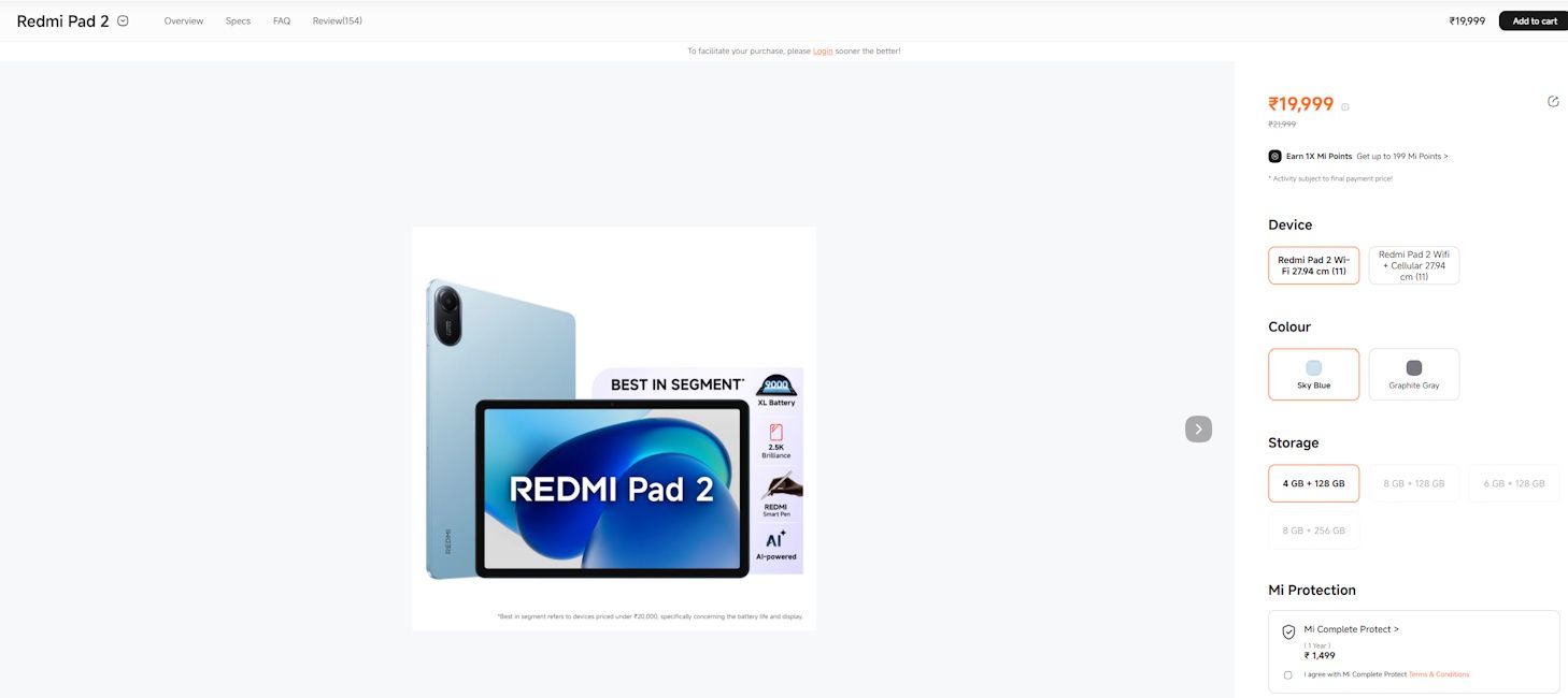 Redmi Pad 2 price hiked in India Redmi Pad 2 price hiked in India