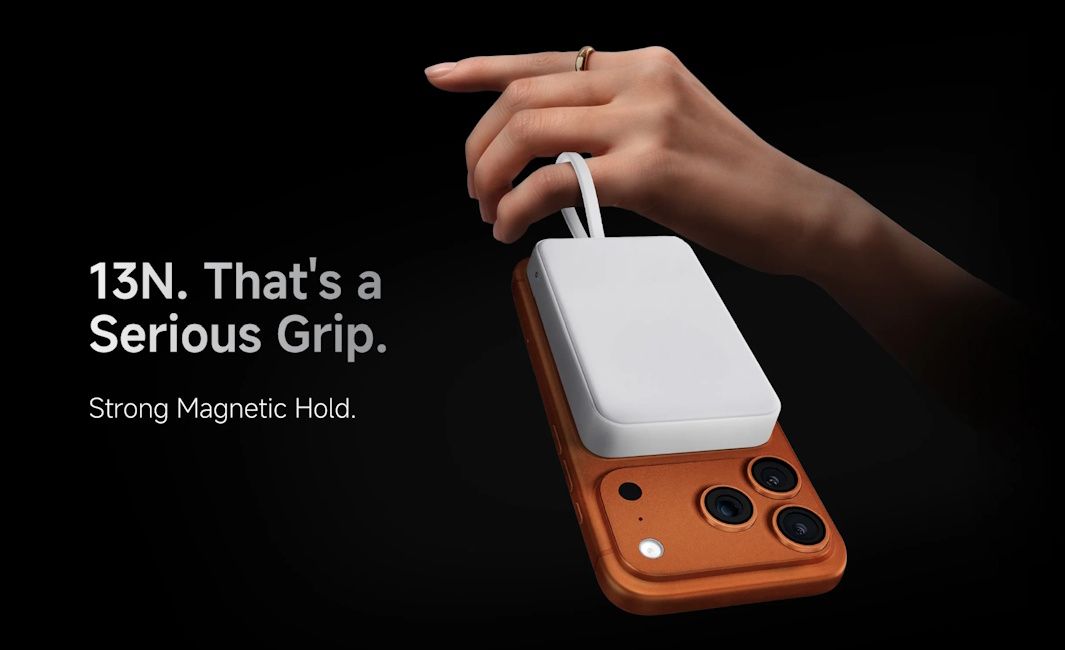 Xiaomi Magnetic Power Bank 10,000mAh 45W with integrated USB-C cable