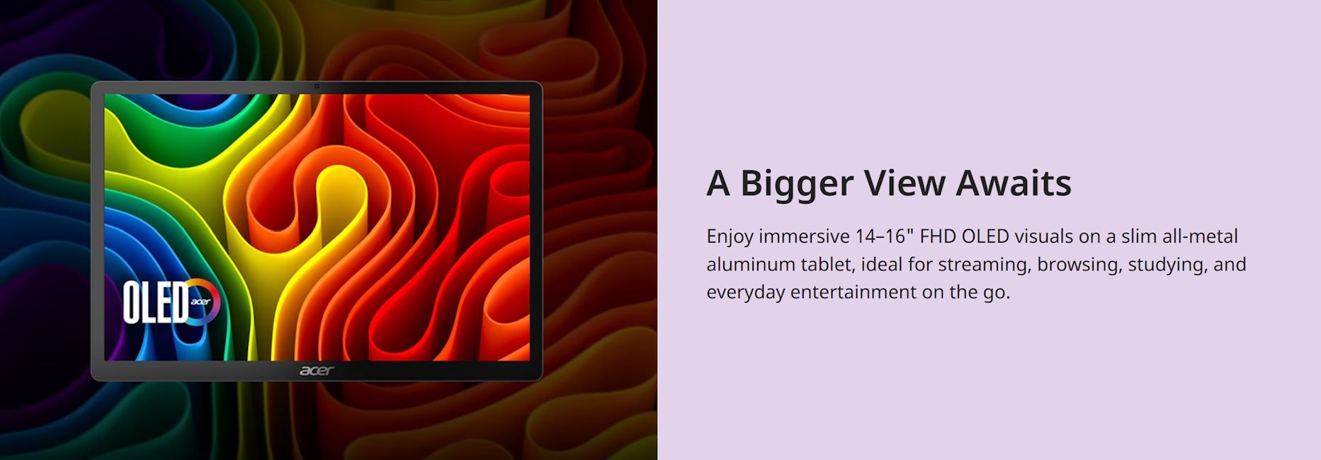 Acer Iconia X14 and Iconia X16 display details