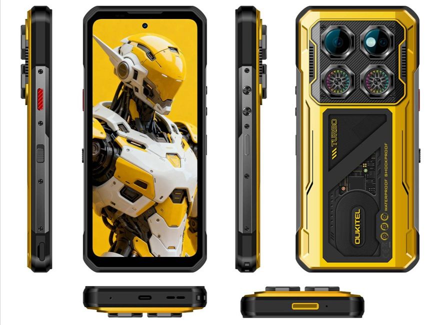 Oukitel WP600 smartphone in yellow
