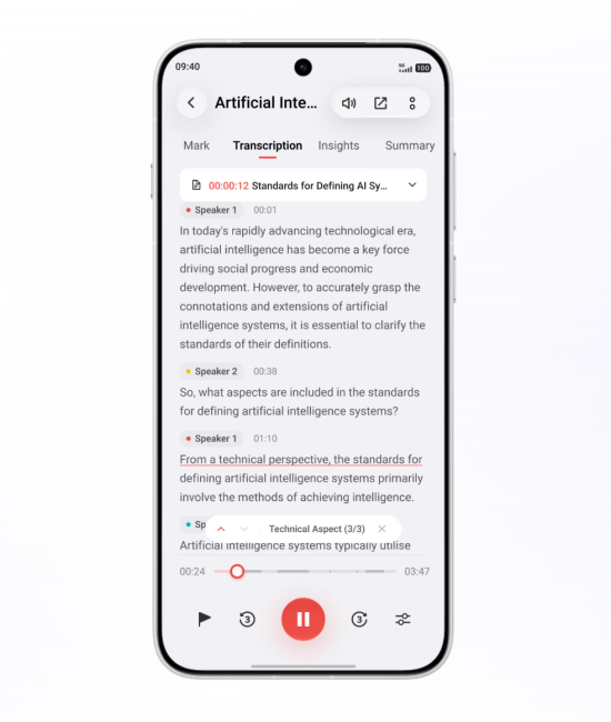 AI recorder transcriptions on Vivo OriginOS 7