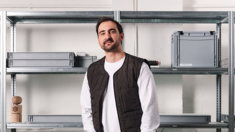 Akis Evangelidis Nothing and CMF co founder standing Akis Evangelidis Nothing and CMF co founder standing