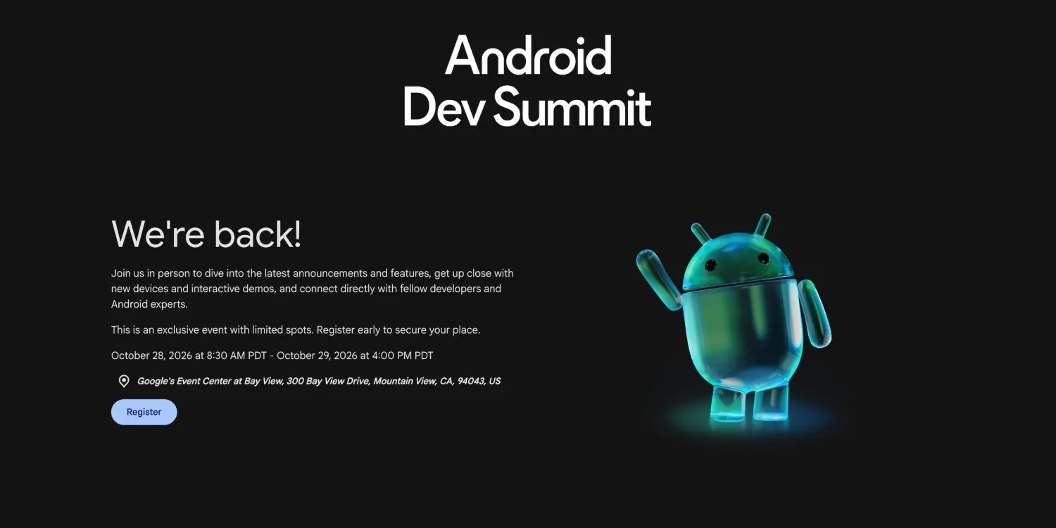 Android Dev Summit 2026 announcement