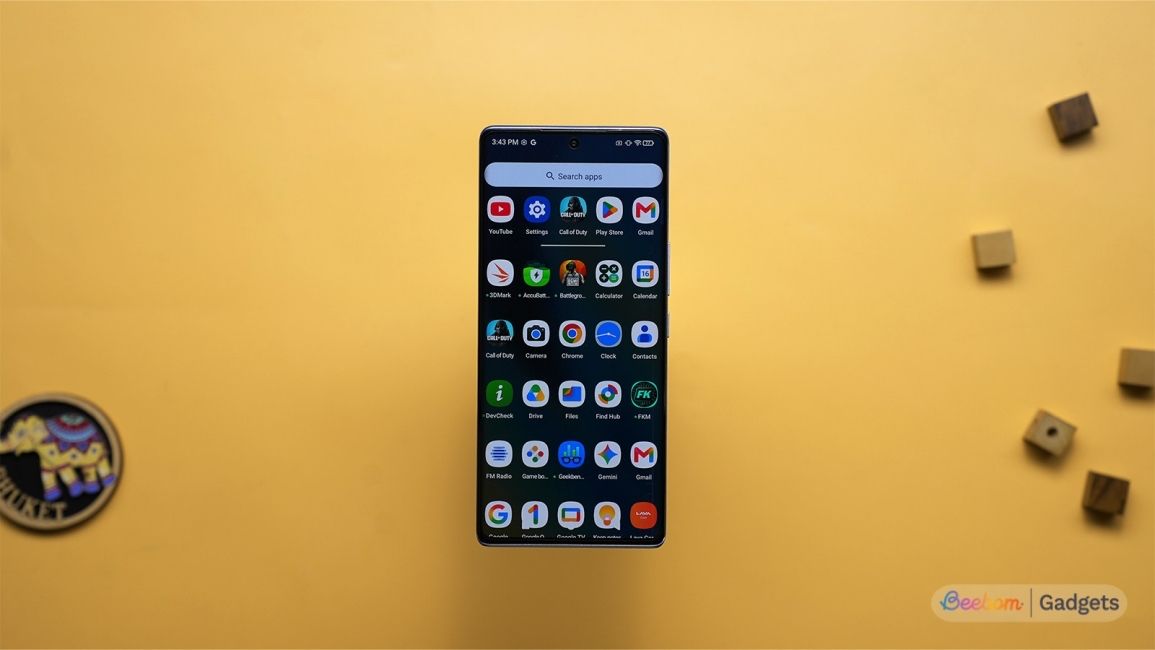 App drawer of the Lava Virat Curve