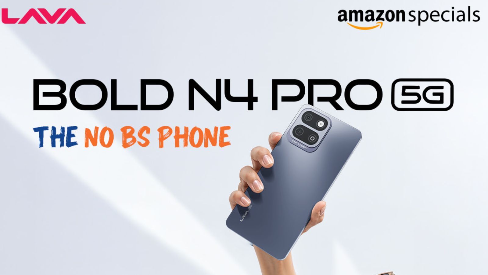 Lava Bold N4 Pro back design showcased while it's in hand Lava Bold N4 Pro back design showcased while it's in hand