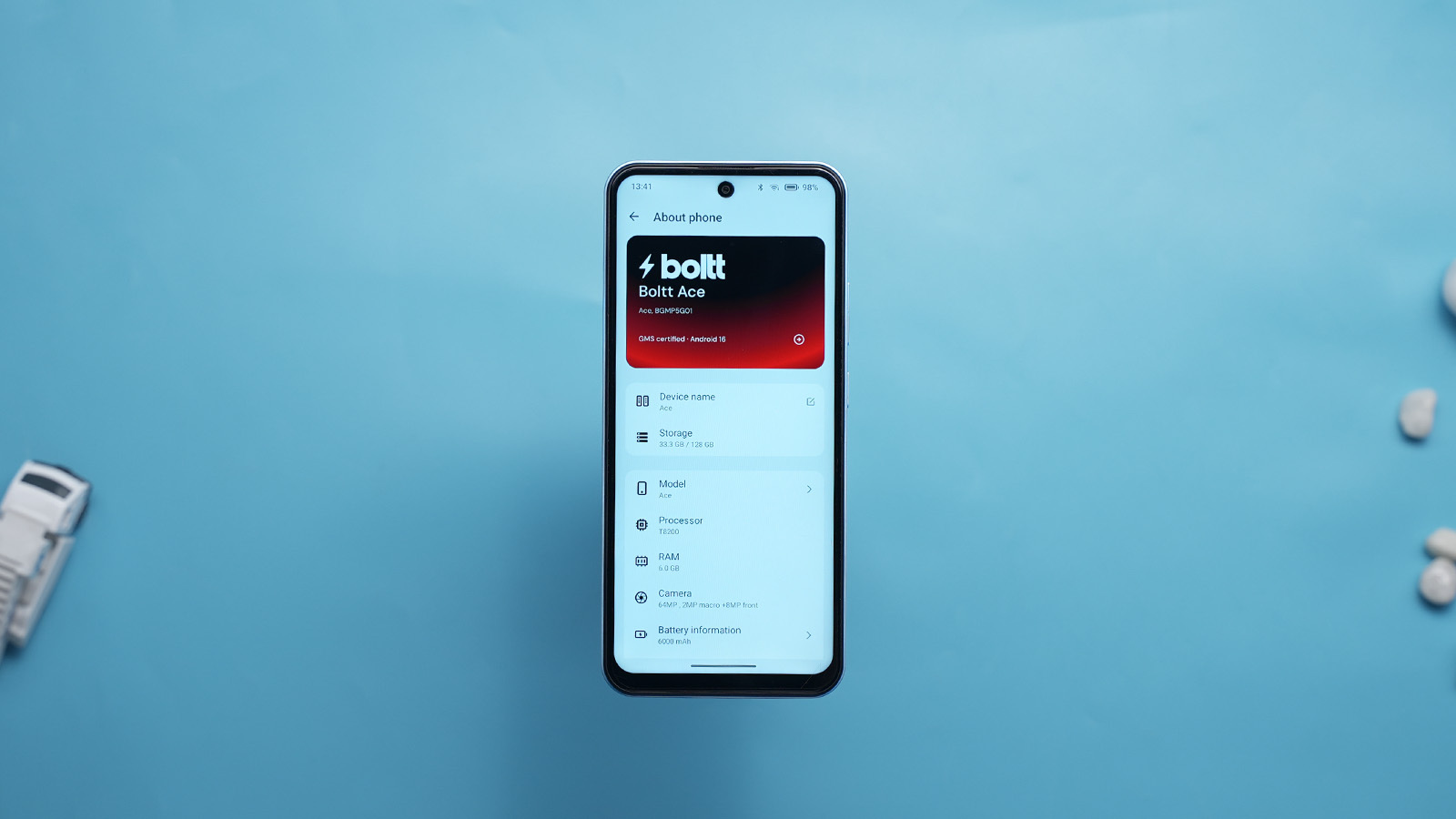 Boltt Ace 5G software page