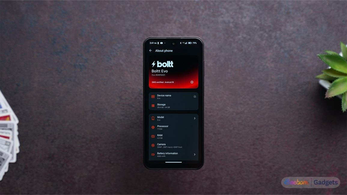Boltt Evo 4G about phone page Boltt Evo 4G about phone page