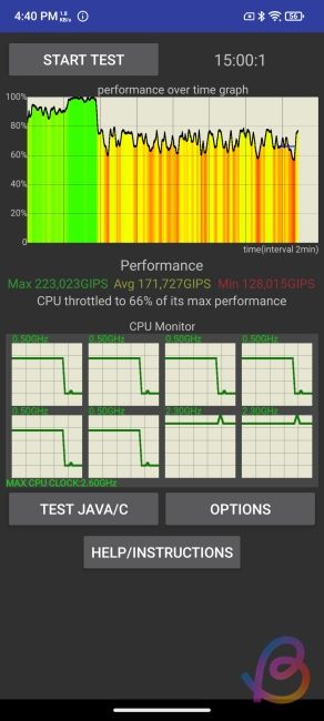screenshot showing cpu throttling test of dimensity 7060 screenshot showing cpu throttling test of dimensity 7060