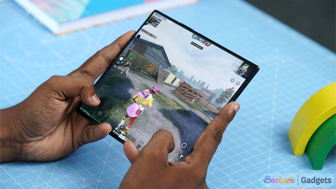 Playing Battlegrounds Mobile India on the Samsung Galaxy Z Fold 8 Ultra
