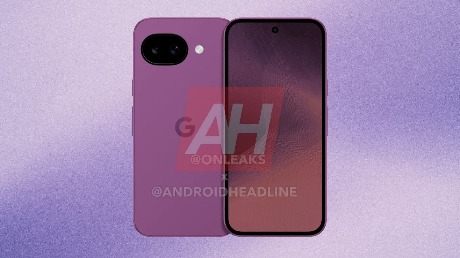 Google Pixel 11a front and back renders showcased in deep purple colourway Google Pixel 11a front and back renders showcased in deep purple colourway