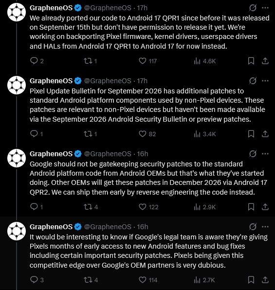 GrapheneOS calling out Google for dubious practices GrapheneOS calling out Google for dubious practices