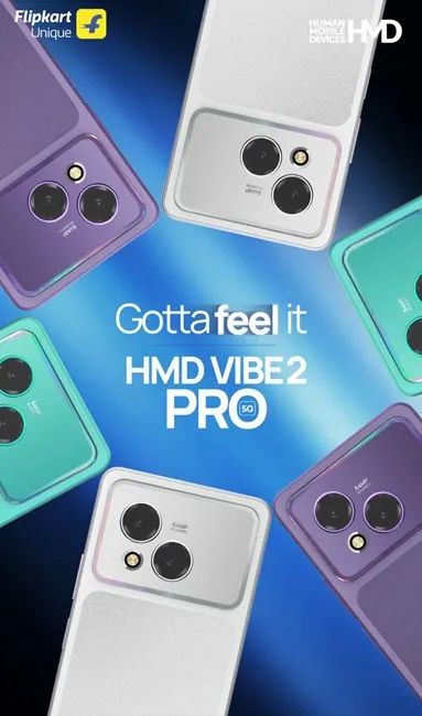 HMD Vibe 2 Pro 5G colourways and back design showcased HMD Vibe 2 Pro 5G colourways and back design showcased