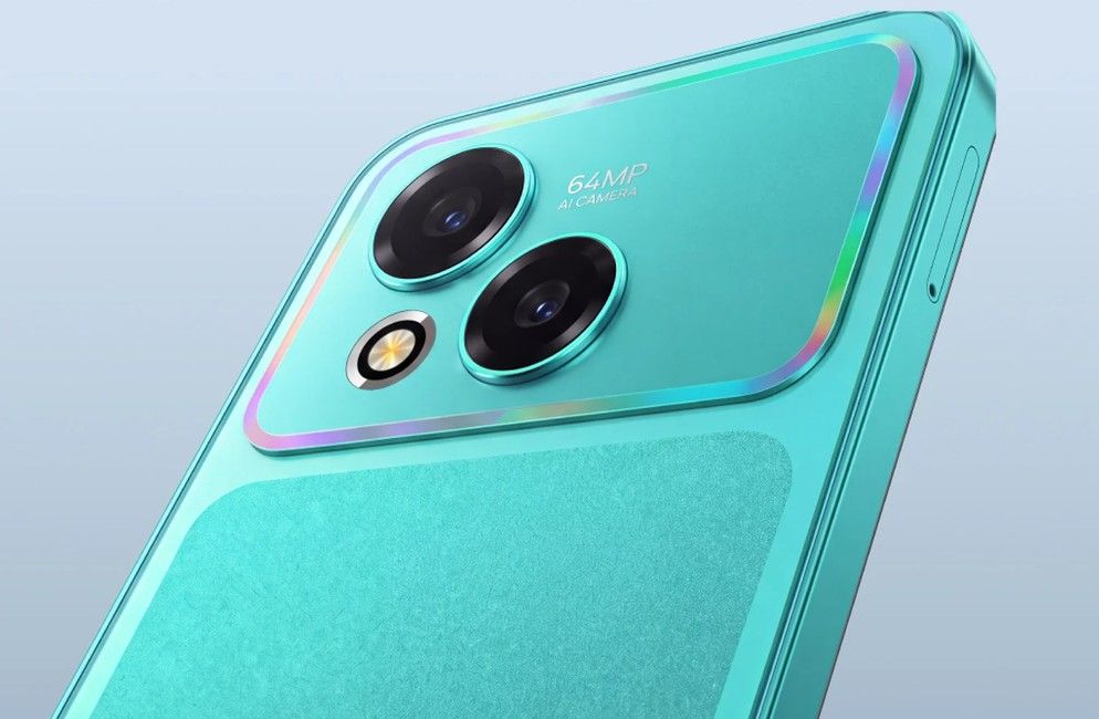 HMD Vibe 2 Pro from the back in Aqua Green colourway