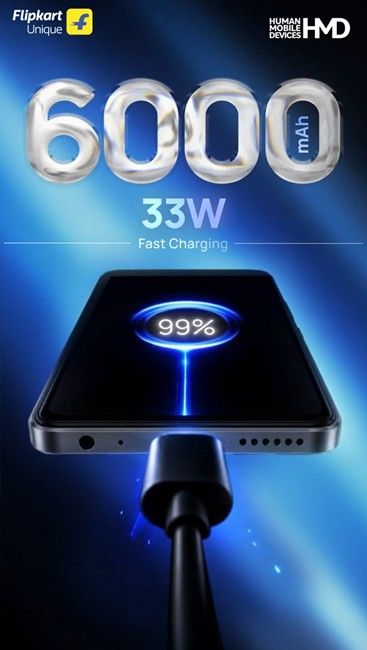 HMD Vibe 2 Pro teaser battery capacity and charging speed HMD Vibe 2 Pro teaser battery capacity and charging speed