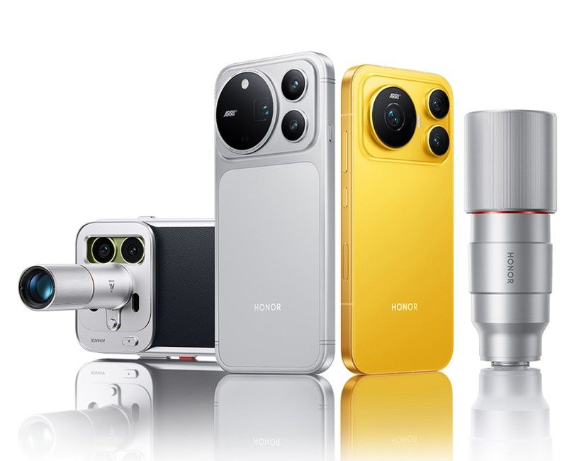 Honor Magic 9 and Magic 9 Pro Max with external lenses