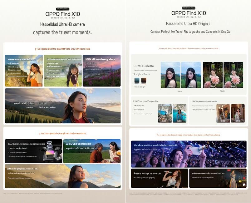 Oppo Find X10 camera features at a glance