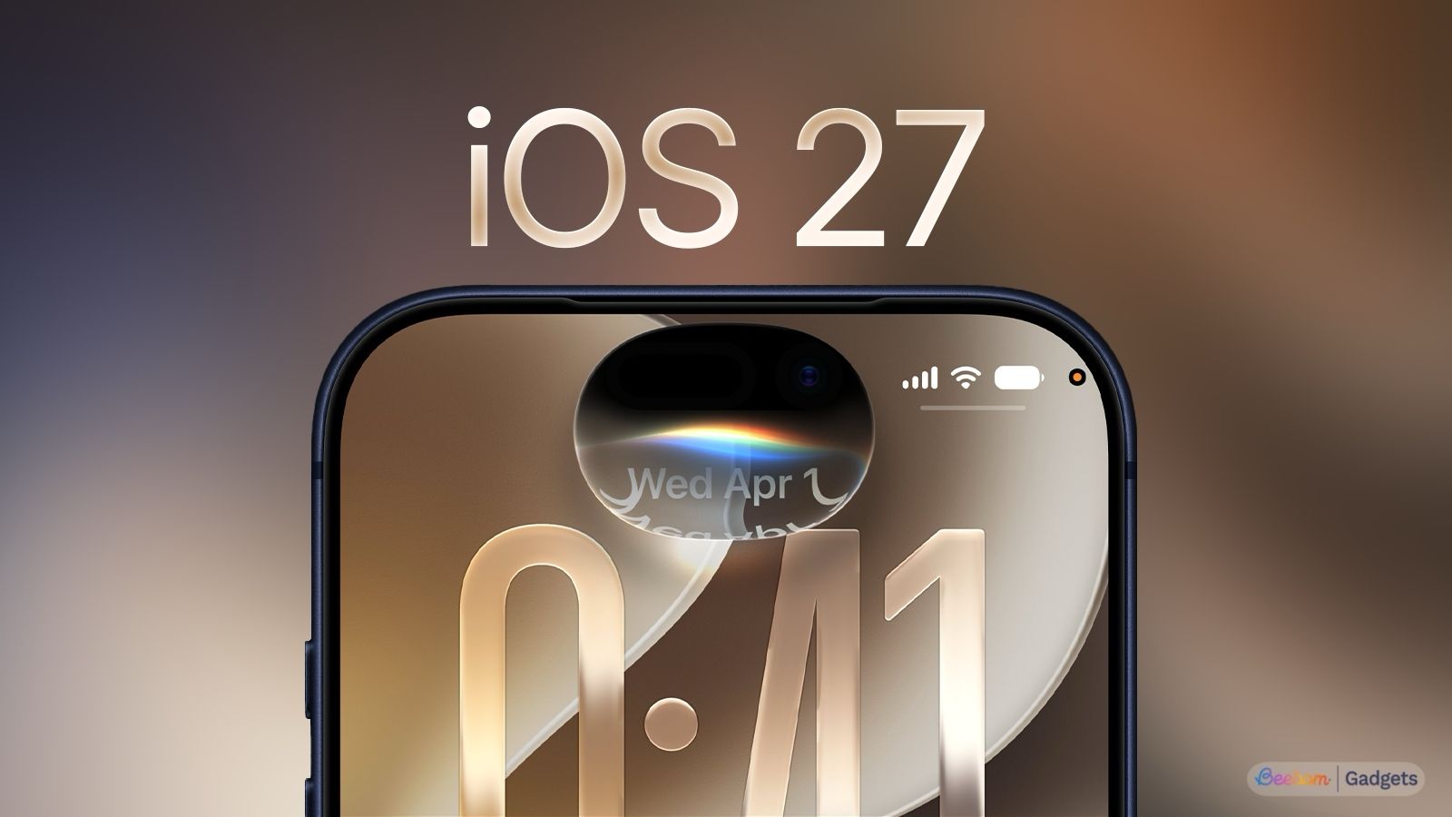 iOS 27 feature showcase mockup image