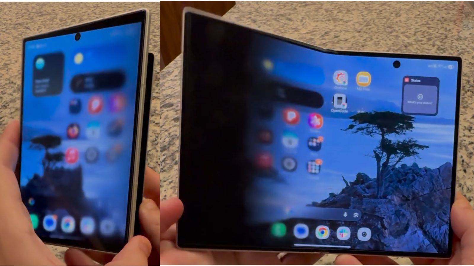 Galaxy Z Fold 8 with iPhone Duo like opening transition animation