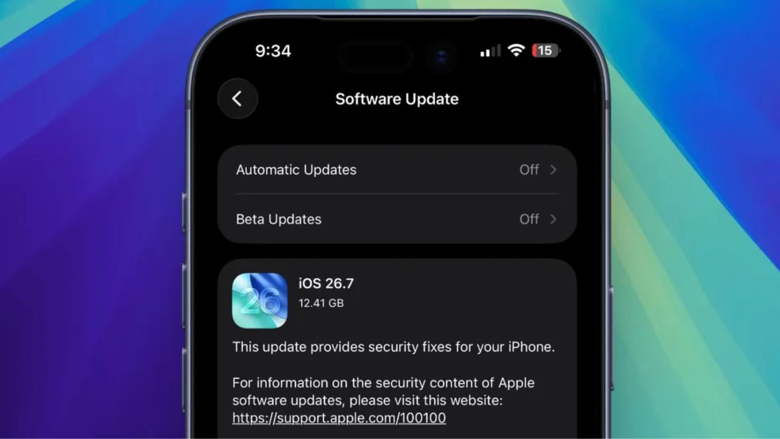 iOS 26.7 update iOS 26.7 update
