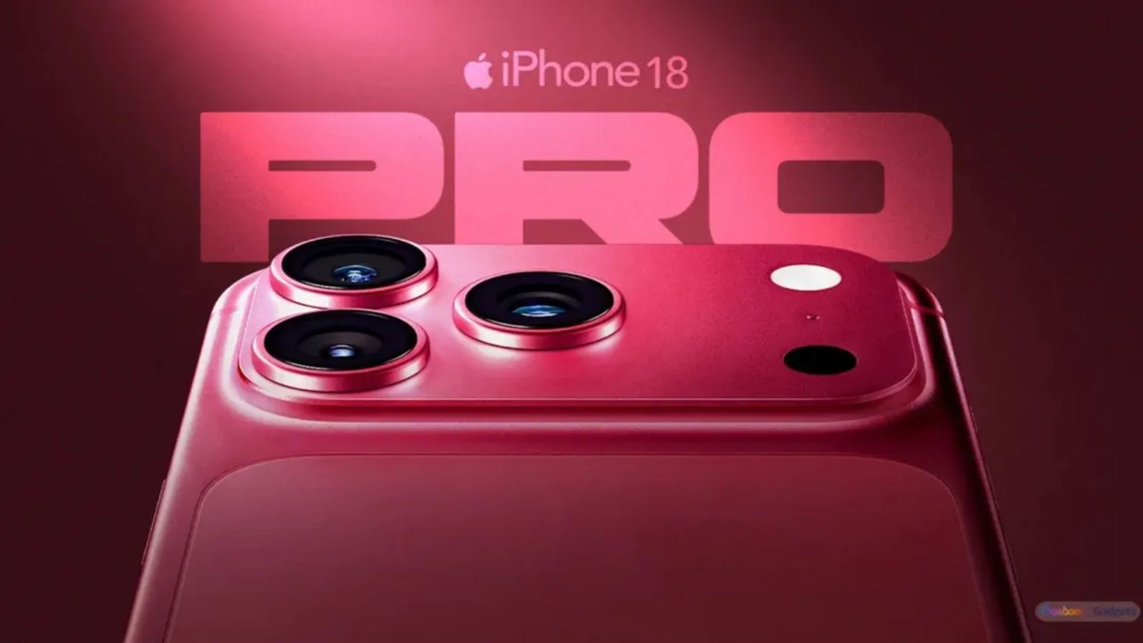 iPhone 18 Pro in Cherry red from the back