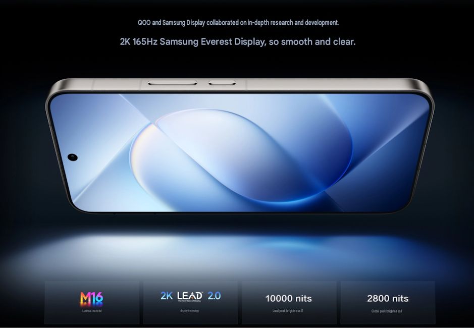 iQOO 16 display specs showcased iQOO 16 display specs showcased